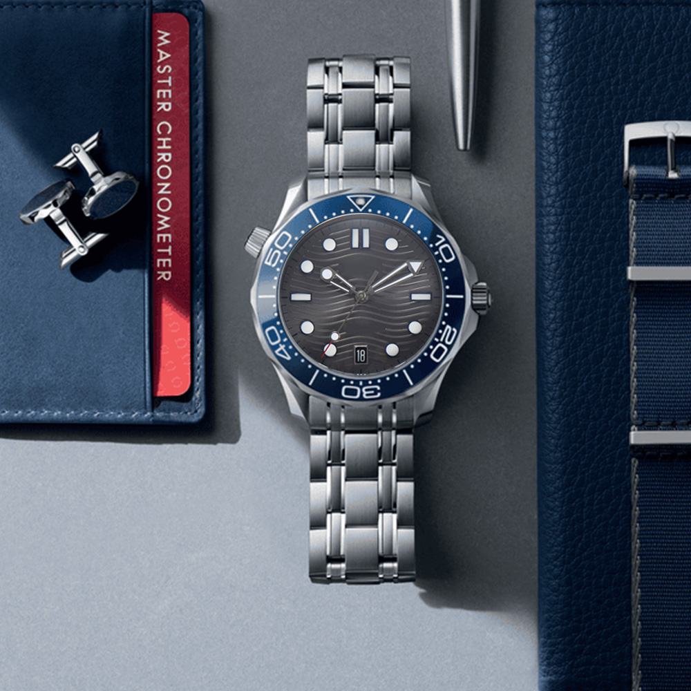 Luxury Watch Omega - ساعة ميكانيكية أوتوماتيكية للرجال بشعار مخصص