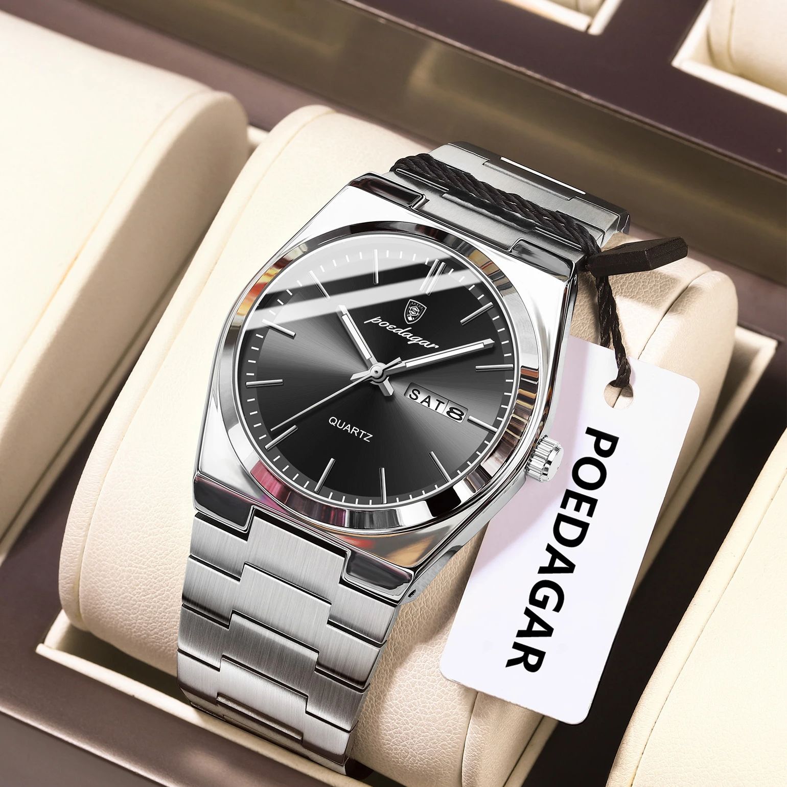 Luxury Watch Omega - POEDAGAR ساعة يد كوارتز رجالية فاخرة