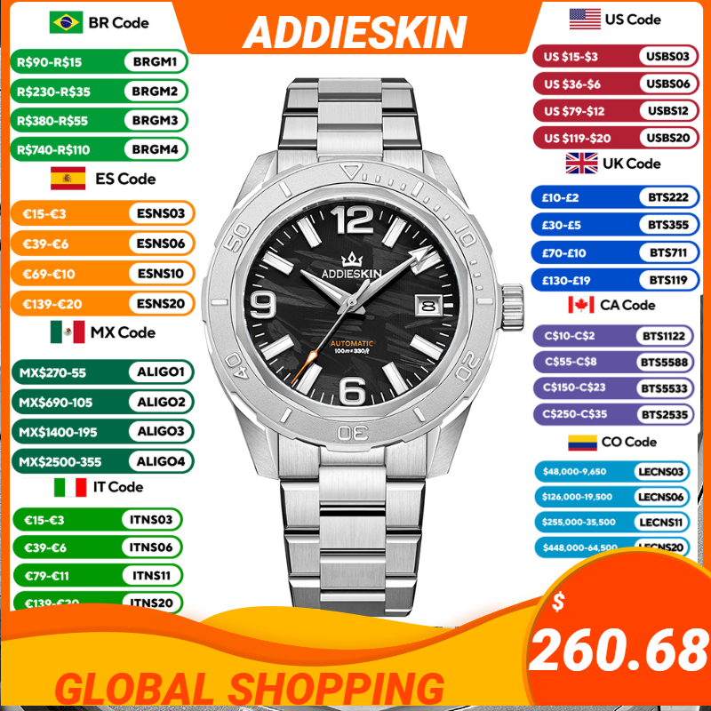 AddiesKin Miyota9015 ساعة ميكا - مراجعة Luxury Watch Second Hand وسعره