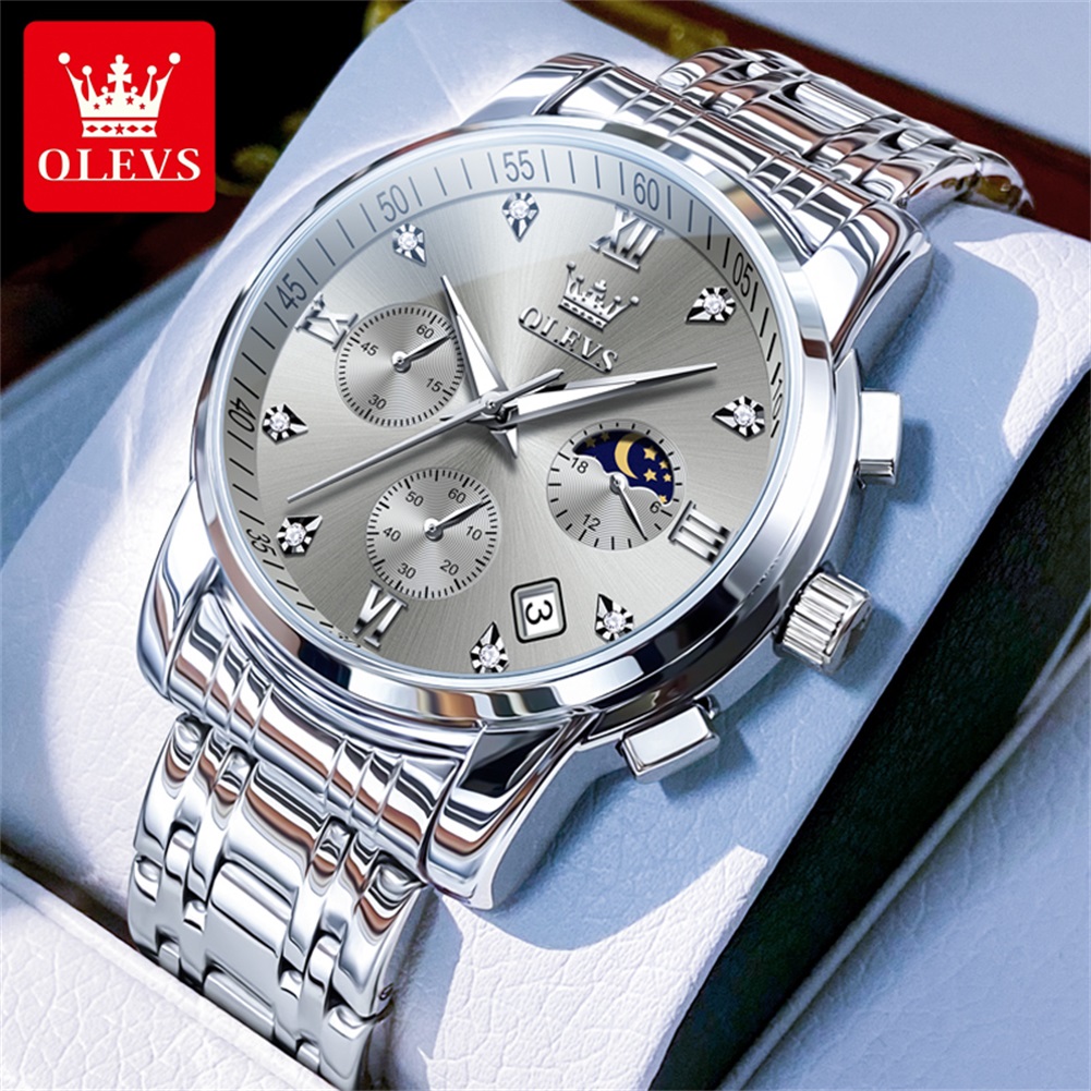 OLEVS 2858 ساعة كوارتز للرجال  - مراجعة Luxury Watch Dial وسعره