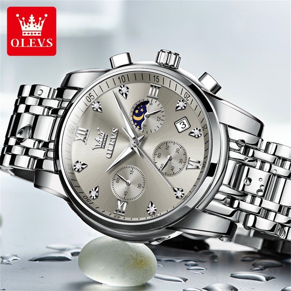 OLEVS 2858 ساعة كوارتز للرجال  - مراجعة Luxury Watch Dial وسعره
