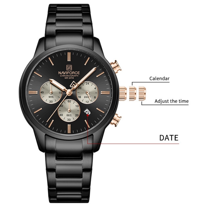 ساعة نافيفورس للرجال كوارتز كر - مراجعة Luxury Watch Design وسعره