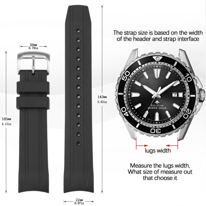 حزام ساعة من السيليكون بطول 22 - مراجعة Citizen Watch Promaster وسعره